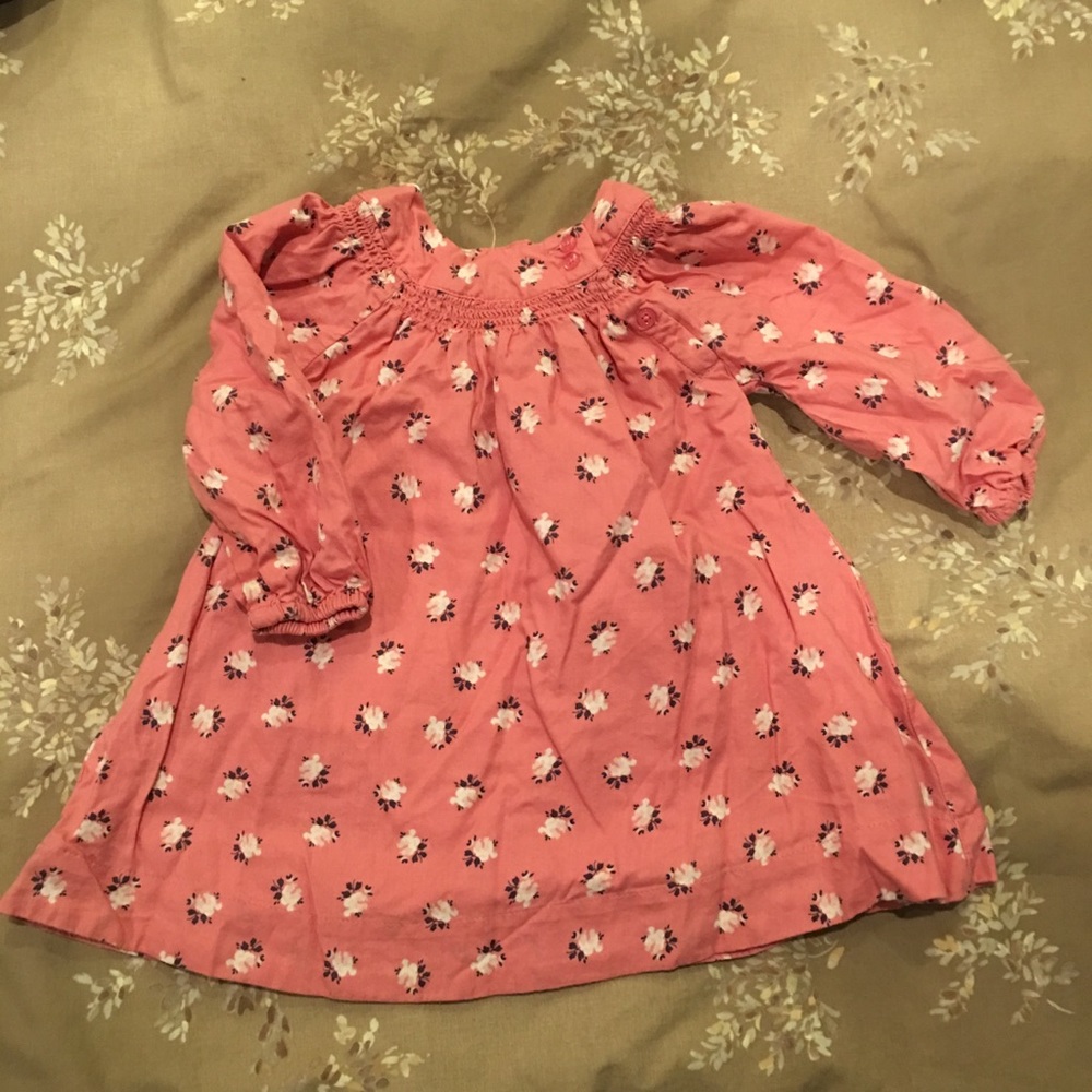 Baby Gap pink floral dress 12-18 Mo great cond.